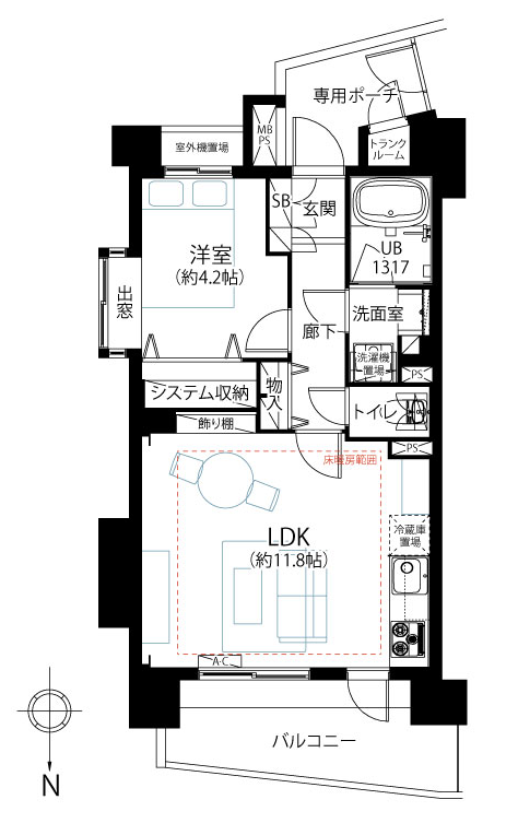 ライオンズステージ麻布-間取り