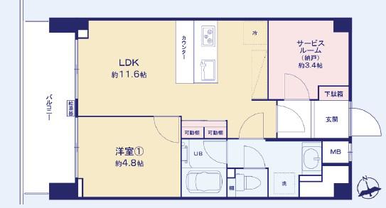 南青ハイツ-間取り