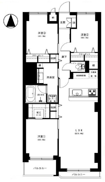 杉並スカイハイツ-間取り