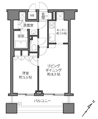 グラーサ白金高輪-間取り