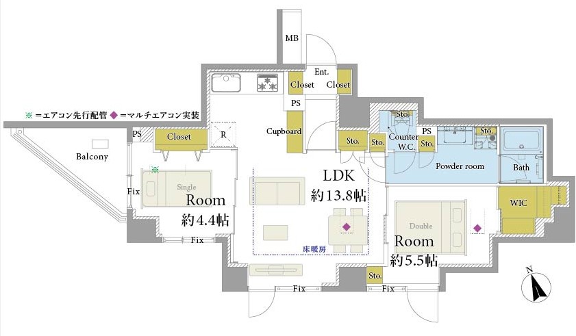 レグノラフィネ南青山-間取り