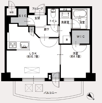 グランエクレール参宮橋-間取り
