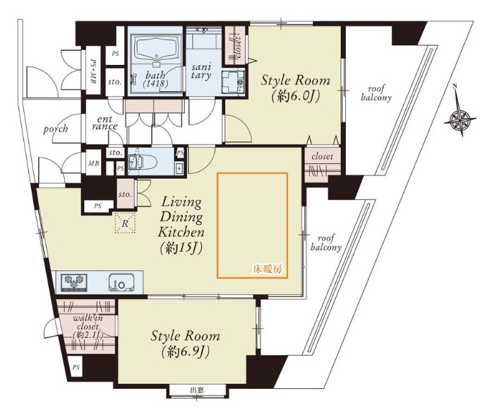 恵比寿BLUME-間取り