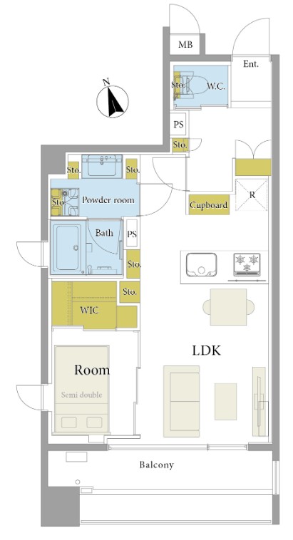 ラヴォーグ南青山-間取り