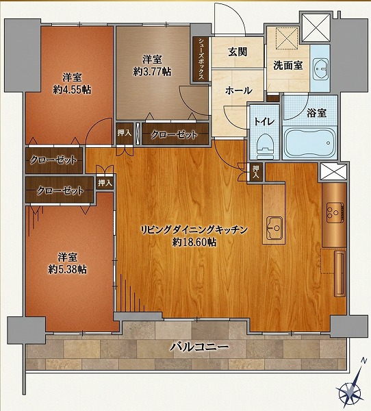 朝日白金台マンション-間取り