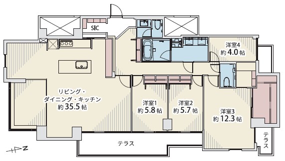 代々木パークサイド-間取り