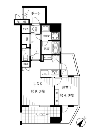 ライオンズシティ恵比寿-間取り