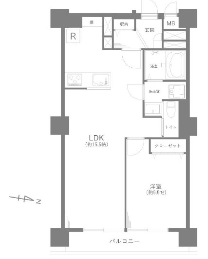 日商岩井方南町マンション-間取り