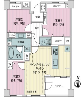 クレッセント東中野レジデンス-間取り