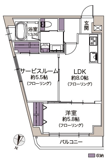 京王幡ヶ谷マンション-間取り