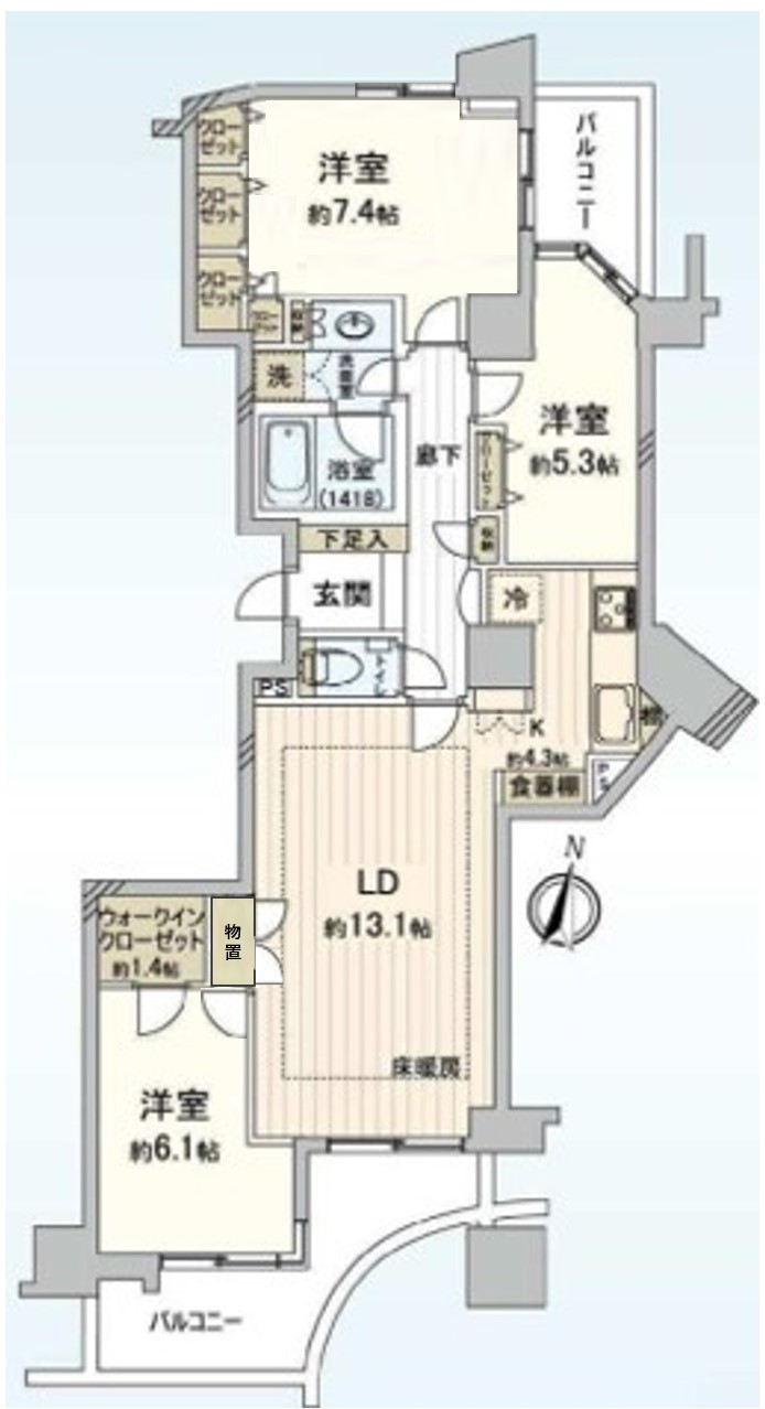 幡ヶ谷ハイムグランシス-間取り