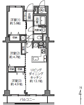方南サンハイツ-間取り