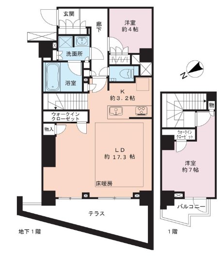 オープンレジデンシア恵比寿コート-間取り