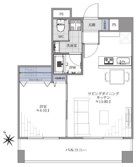 グランステューディオ新中野-間取り