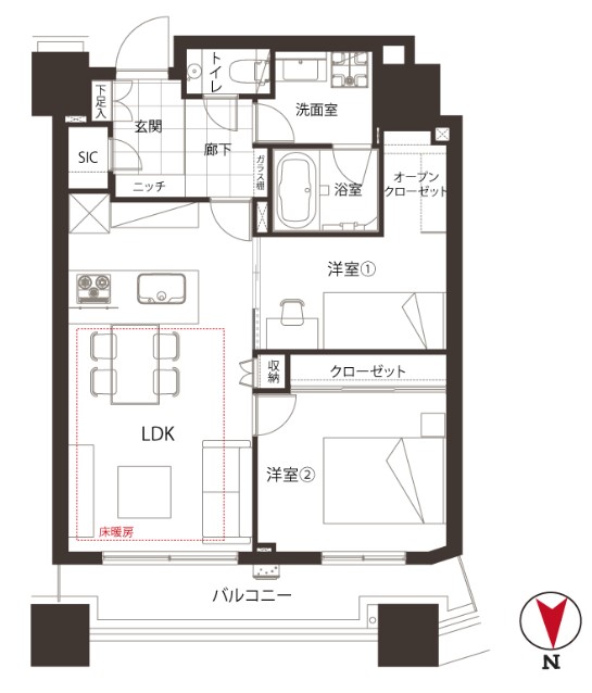 コンシェリア西新宿タワーズウエスト-間取り