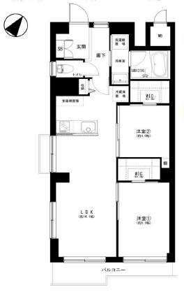 マンション西目黒苑-間取り