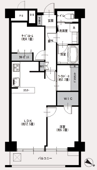 朝日中目黒マンション-間取り