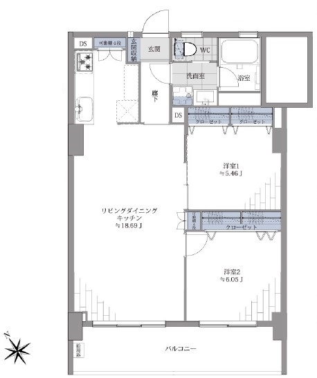 目黒グランドマンション-間取り