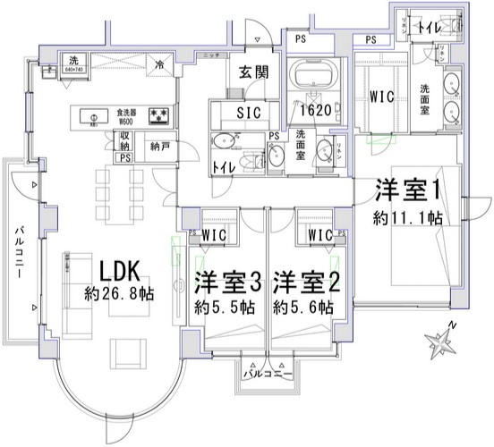 コスモリヴェール小石川-間取り