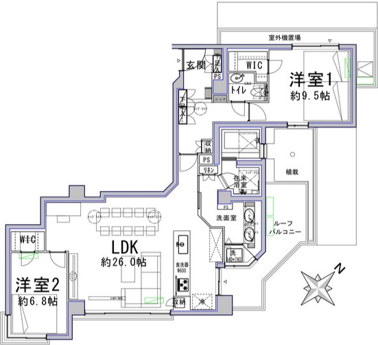 ヒルズ白山-間取り