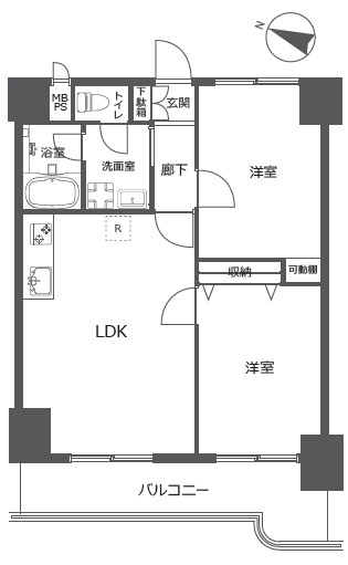 西新宿ダイヤモンドパレス-間取り