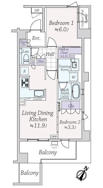 ザグランツ代々木参宮橋-間取り