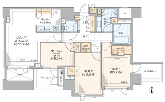 ザパークハウス恵比寿南-間取り