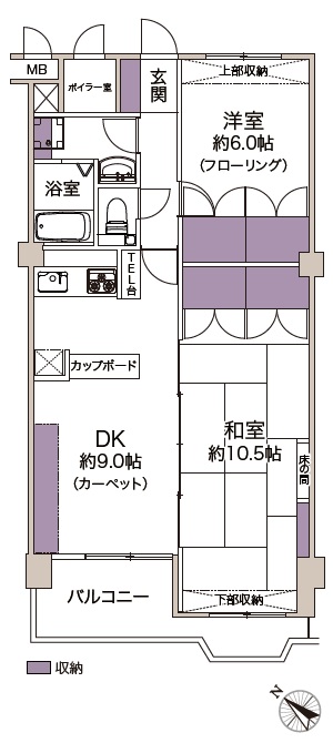 中目黒ハイツ-間取り