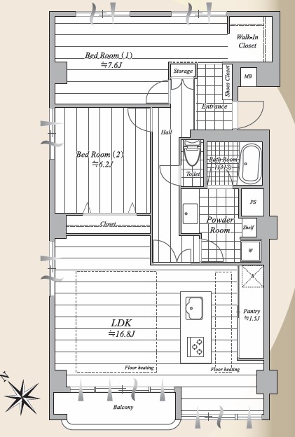 シャトー代官山-間取り