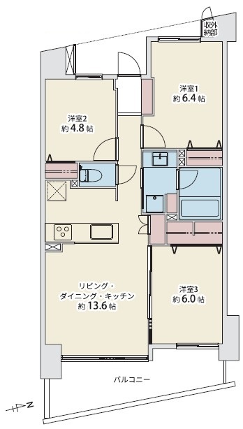 中野坂上パークホームズ-間取り