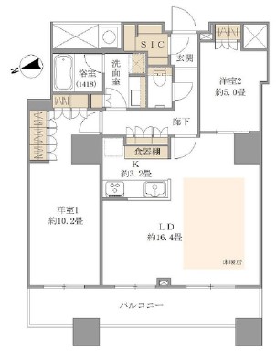 ザパークハウス西新宿タワー60-間取り