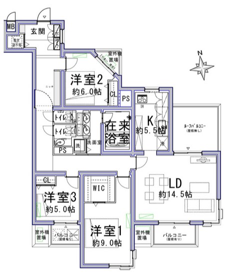 ルネ中目黒ガーデン-間取り