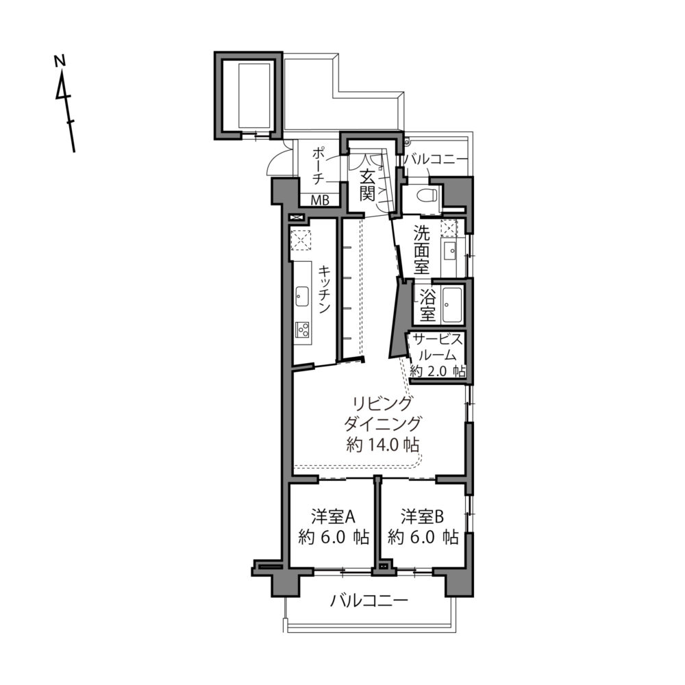 オープンレジデンシア目黒青葉台テラス（A・B棟）-間取り