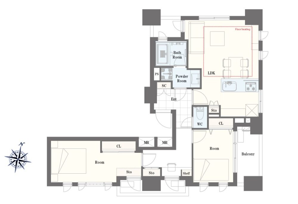 クオリア広尾-間取り