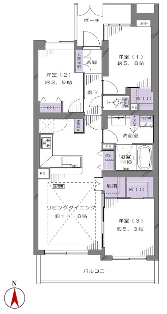 コスモヒルズ代々木-間取り