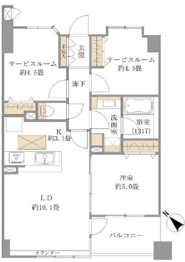 コスモ小石川ロイヤルフォルム-間取り