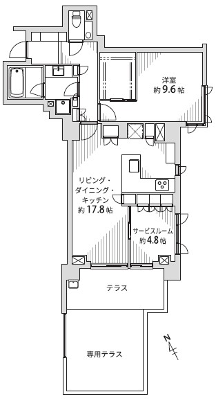 ザパークハウス御苑内藤町-間取り