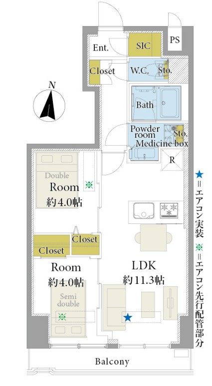 グリーンキャピタル広尾-間取り