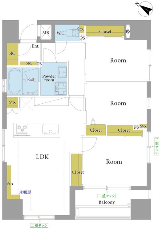 ダイアパレスシェルトワレ目黒-間取り