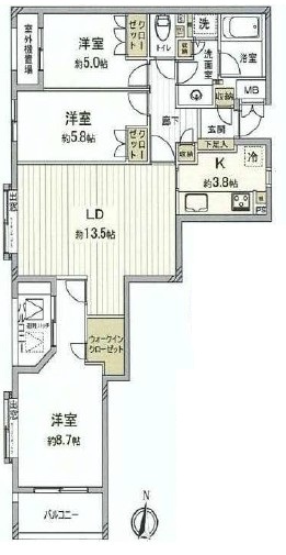 フェアロージュ北沢-間取り