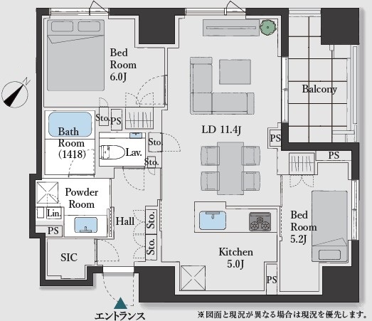 プラウド恵比寿南-間取り
