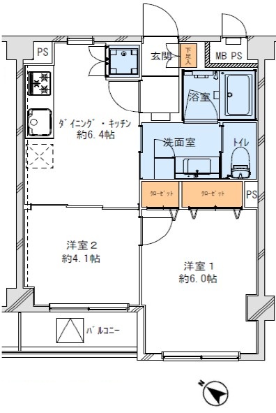 サンピア幡ヶ谷公園-間取り