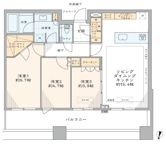 テラス渋谷美竹-間取り