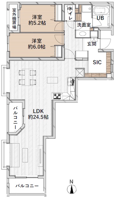 フェアロージュ北沢-間取り