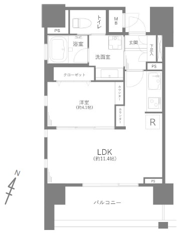 レジデンシャルスター幡ヶ谷-間取り