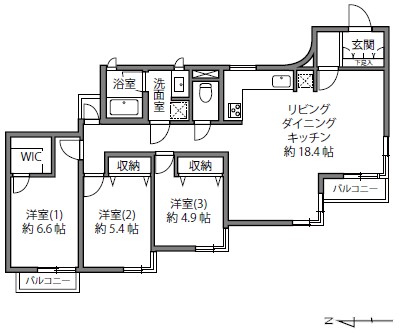 スカーラ代々木上原-間取り