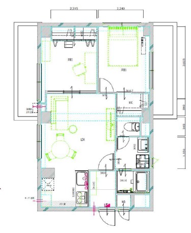 日商岩井方南町マンション-間取り