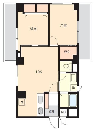 日商岩井方南町マンション-間取り