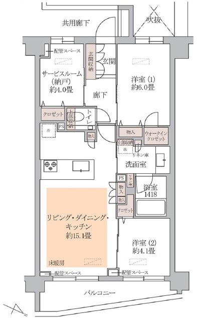 パークナード目黒-間取り