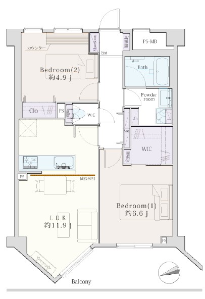 ライオンズガーデン幡ヶ谷-間取り